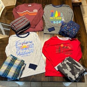 Lot of Boys Fall/Winter Eddie Bauer Pajamas Size Medium 10/12
